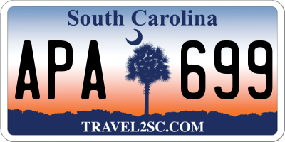 SC license plate APA699
