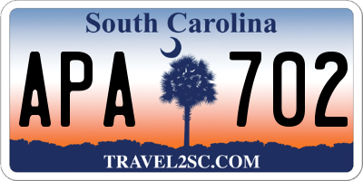 SC license plate APA702