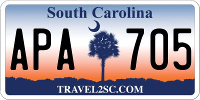 SC license plate APA705