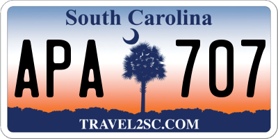 SC license plate APA707