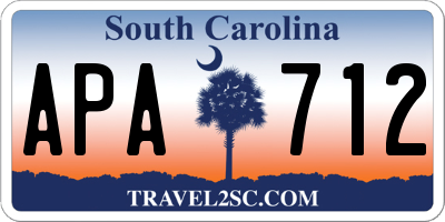 SC license plate APA712
