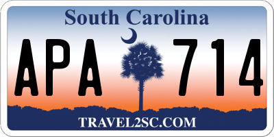 SC license plate APA714