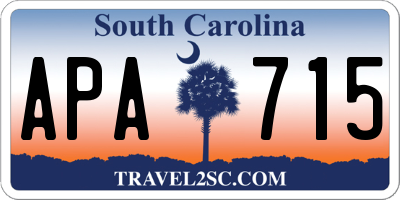 SC license plate APA715