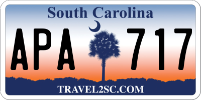 SC license plate APA717