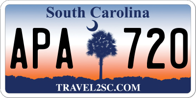 SC license plate APA720