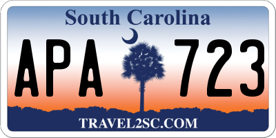 SC license plate APA723