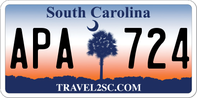 SC license plate APA724