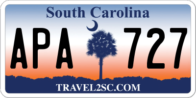 SC license plate APA727