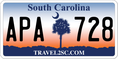 SC license plate APA728
