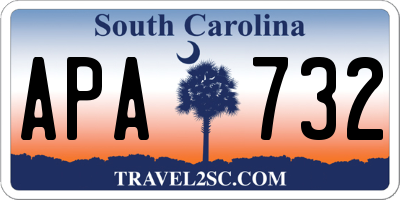 SC license plate APA732