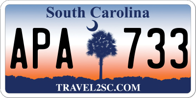 SC license plate APA733