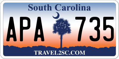 SC license plate APA735