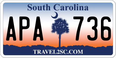 SC license plate APA736