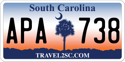 SC license plate APA738