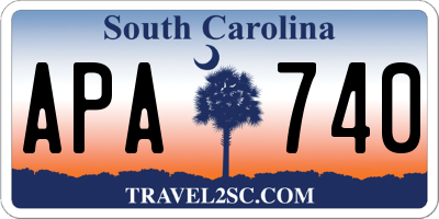 SC license plate APA740