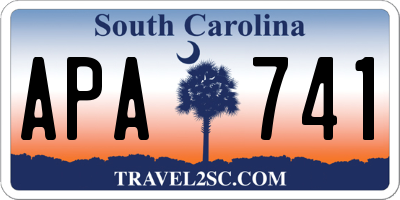 SC license plate APA741