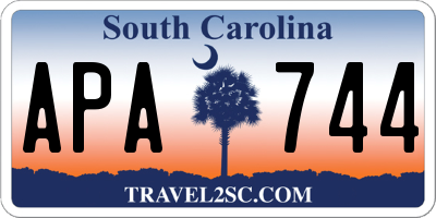 SC license plate APA744