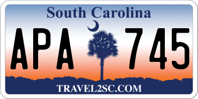 SC license plate APA745