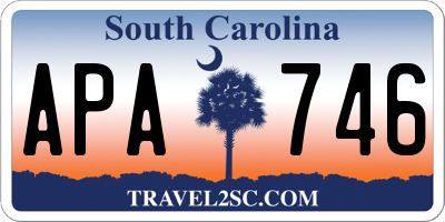 SC license plate APA746