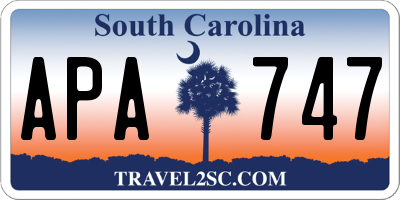 SC license plate APA747