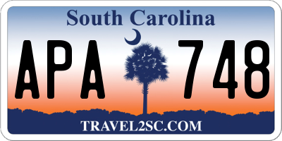 SC license plate APA748