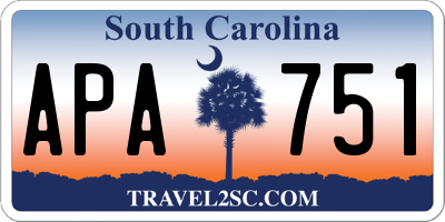 SC license plate APA751