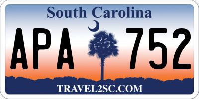 SC license plate APA752