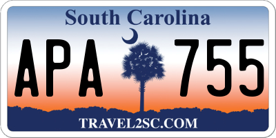 SC license plate APA755