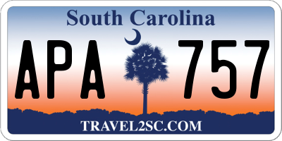 SC license plate APA757