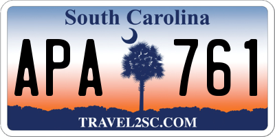 SC license plate APA761