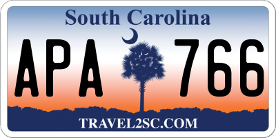 SC license plate APA766