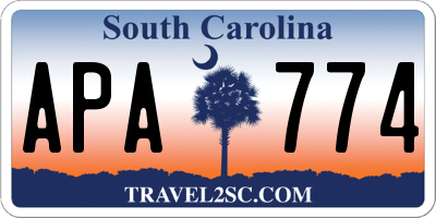 SC license plate APA774