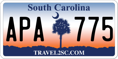 SC license plate APA775
