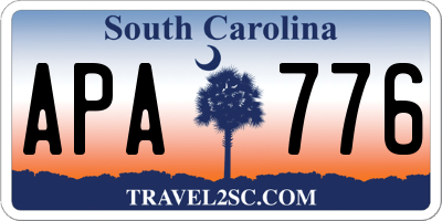 SC license plate APA776