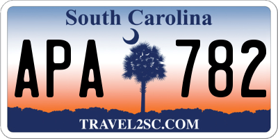 SC license plate APA782