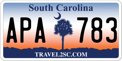 SC license plate APA783