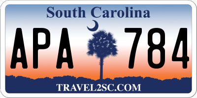 SC license plate APA784