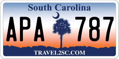 SC license plate APA787