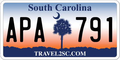 SC license plate APA791