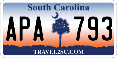 SC license plate APA793