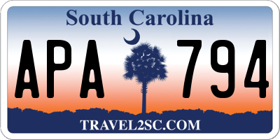 SC license plate APA794
