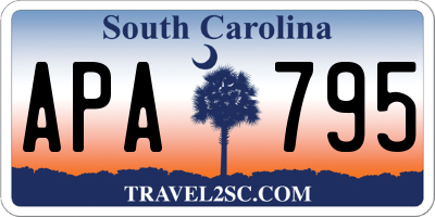 SC license plate APA795