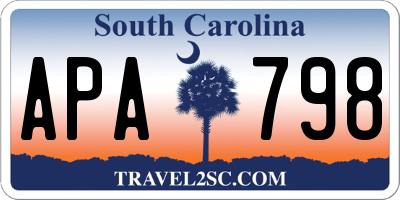 SC license plate APA798