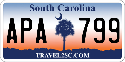 SC license plate APA799