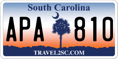 SC license plate APA810