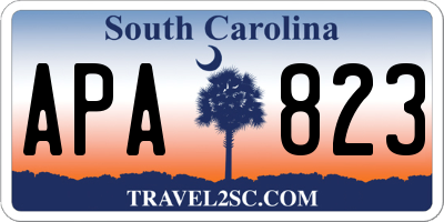 SC license plate APA823