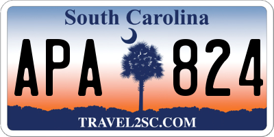 SC license plate APA824