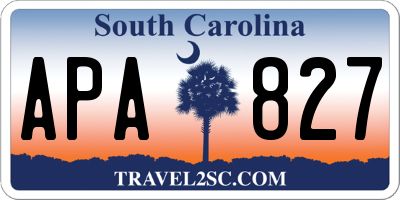 SC license plate APA827