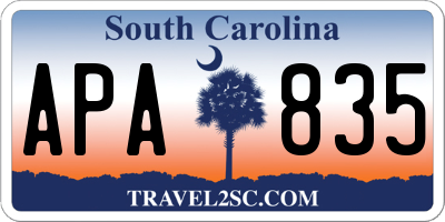 SC license plate APA835
