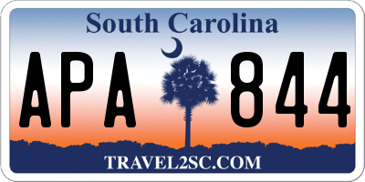 SC license plate APA844